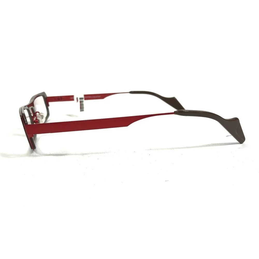 Anne et Valentin Eyeglasses Frames LED U 116 Brown Red Rectangular 45-25-135